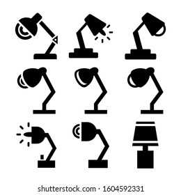 desktop lamp icon isolated sign symbol vector illustration - Collection of high quality black style vector icons

