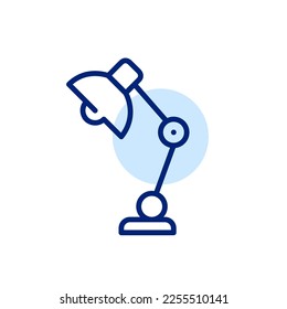 Desktop lamp icon. Pixel perfect, editable stroke art