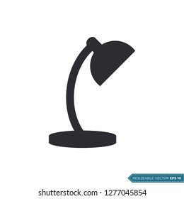 Desktop Lamp Icon Vector Template