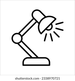 Desktop Lamp Icon Vector Template Design, vector illustration on white background