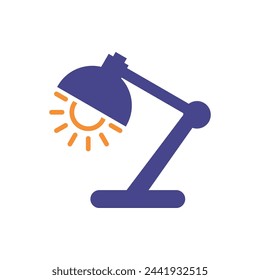 Desktop Lamp Icon Vector Template Illustration Design