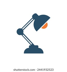 Desktop Lamp Icon Vector Template Illustration Design