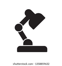 Desktop lamp, table lamp icon in trendy glyph style design. Vector graphic illustration. Lamp icon for website design, logo, and ui. Vector file. EPS 10.