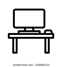 gráfico vectorial de icono de línea de escritorio