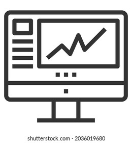 DESKTOP LINE ICON VECTOR , LOGO
