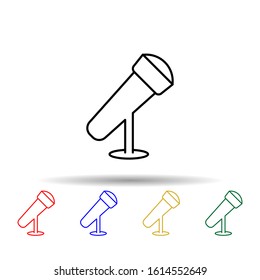 desktop microphone multi color style icon. Simple thin line, outline vector of web icons for ui and ux, website or mobile application