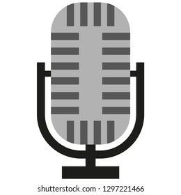 Desktop microphone on a white background