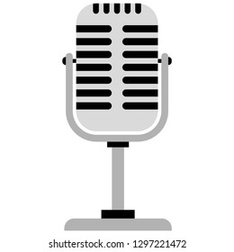 Desktop microphone on a white background