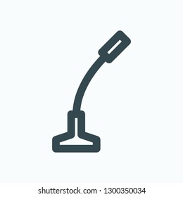 Desktop microphone outline icon, desktop mic for pc, computer, laptop, notebook vector icon