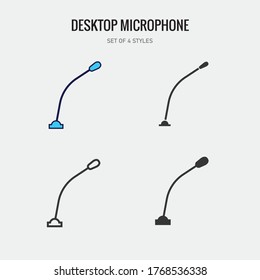 desktop microphone vector icon computer
