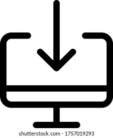 desktop monitor icon vector for webs and apps
