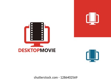 Desktop Movie Logo Template Design Vector, Emblem, Design Concept, Creative Symbol, Icon