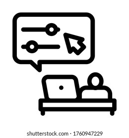 desktop movie maker icon vector. desktop movie maker sign. isolated contour symbol illustration