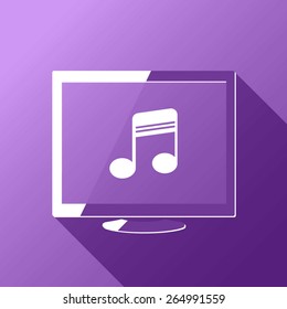 Desktop and musical note