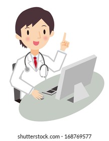 Desktop PC and doctor