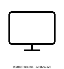 Desktop PC icon with copy space. Vector.