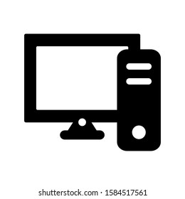 desktop pc icon design vector template