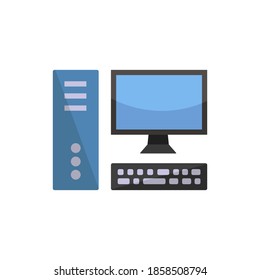 desktop pc icon design vector template