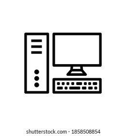 plantilla vectorial de diseño de iconos pc de escritorio