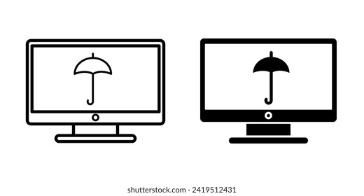 Desktop, PC icon Vector Illustration