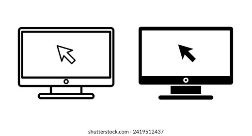 Desktop, PC icon Vector Illustration