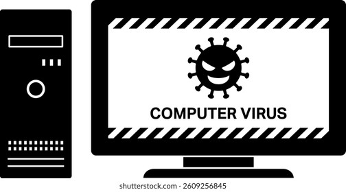 Desktop PC Infected With Computer Virus