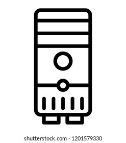 A desktop pc line icon vector 