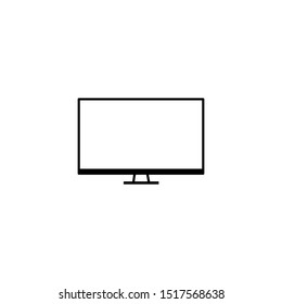 Desktop PC mockup with perspective view isolated on white background. Vector illustration
