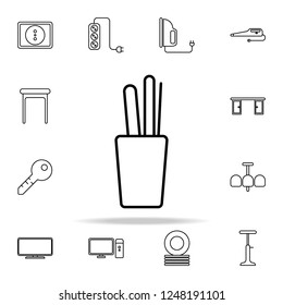 desktop pencil case line icon. home things icons universal set for web and mobile