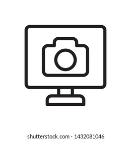 Desktop, photo, computer icon - Vector. Photo concept vector illustration.