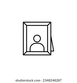 desktop photo frame icon vector illustration