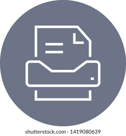 Desktop Printer Hardware Outline Icon