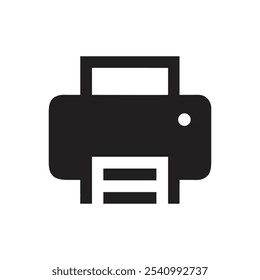 Desktop printer icon on white background
