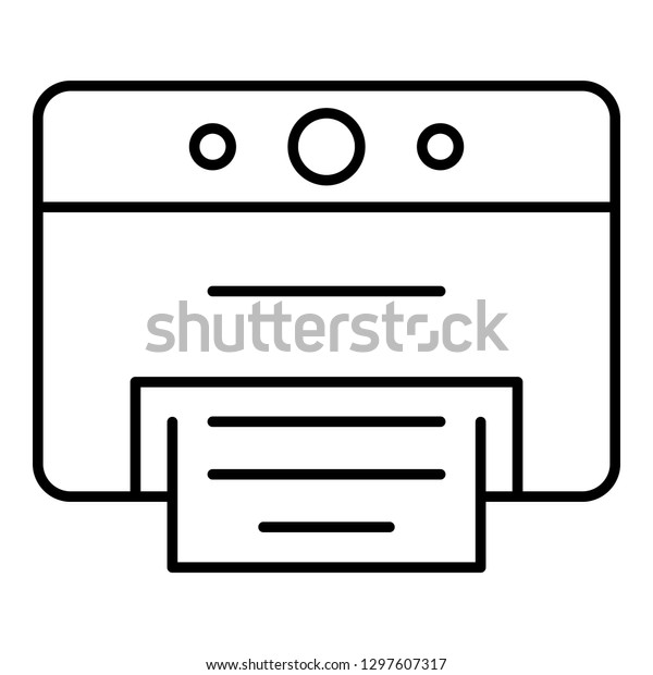 Desktop Printer Icon Outline Desktop Printer Technology Objects