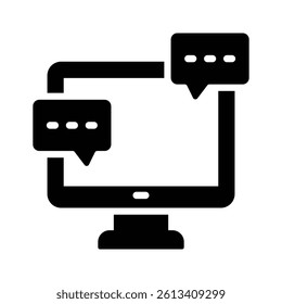 Desktop screen displaying messaging communication interface