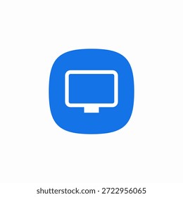 desktop screen icon sign vector