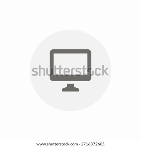 desktop screen icon sign vector