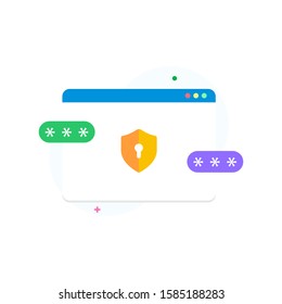 Desktop Security Icon Illustration. Ready to use for website mobile app presentation and any other projects. Suitable for any user interface and user experience