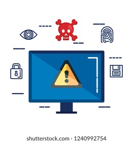 desktop with security set icons