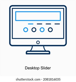 Desktop Slider or Carousel Icon Concept