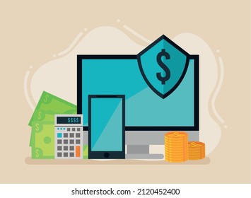 desktop and smartphone banking tech