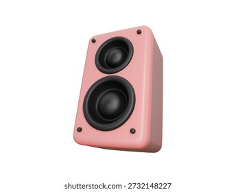 Icono de altavoz de escritorio Ilustración de renderizado 3D