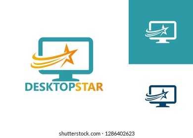Desktop Star Logo Template Design Vector, Emblem, Design Concept, Creative Symbol, Icon