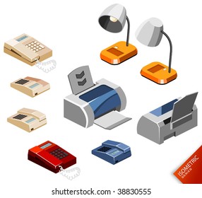 Desktop stuff. Isometric Series. Compose Your own World Easily with Isometric Works..