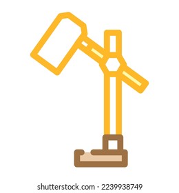 vector de icono de color de lámpara de mesa de escritorio. señal de lámpara de mesa de escritorio. ilustración de símbolo aislado