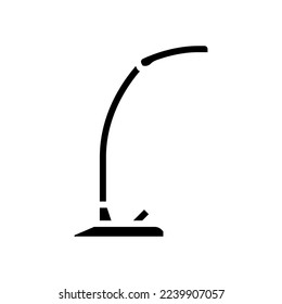 vector de icono de glifo de lámpara de mesa de escritorio. señal de lámpara de mesa de escritorio. ilustración de símbolo aislado