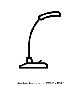 desktop table lamp line icon vector. desktop table lamp sign. isolated contour symbol black illustration