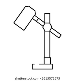 desktop table lamp line icon vector. desktop table lamp sign. isolated contour symbol black illustration