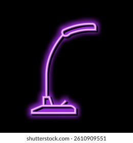 desktop table lamp neon light sign vector. desktop table lamp sign. isolated symbol illustration