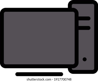 desktop vector color line icon